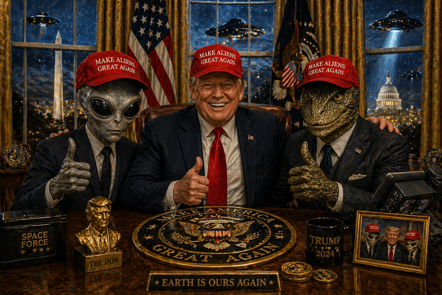Oval Office · joint administration · earth is ours again